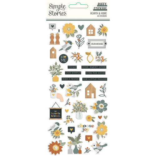 Simple Stories - Hearth and Home Collection - Puffy Stickers