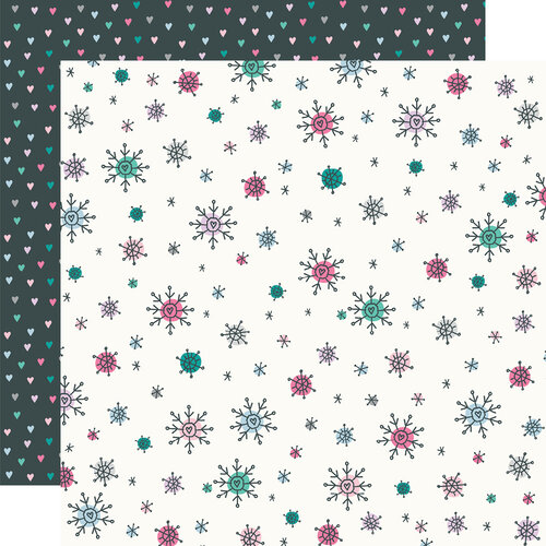 Simple Stories - Feelin' Frosty Collection - 12 x 12 Double Sided Paper - Snowflakes and Smiles