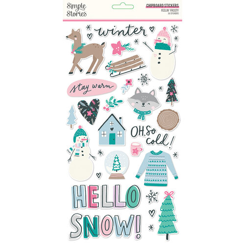 Simple Stories - Feelin' Frosty Collection - 6 x 12 Chipboard Stickers