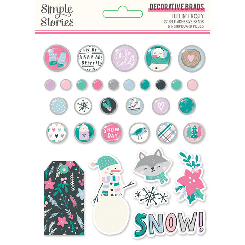 Simple Stories - Feelin' Frosty Collection - Decorative Brads