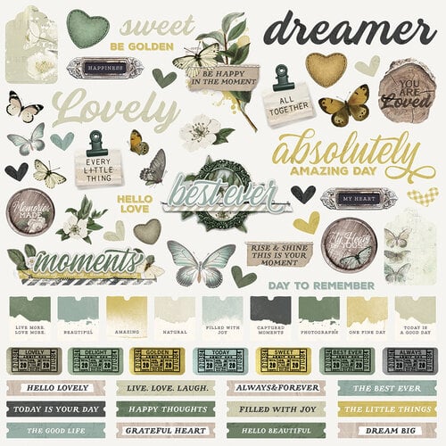 Simple Stories - Simple Vintage Weathered Garden Collection - 12 x 12 Cardstock Stickers