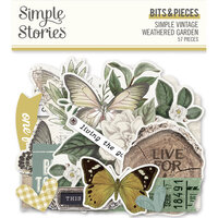 Simple Stories - Simple Vintage Weathered Garden Collection - Ephemera - Bits and Pieces