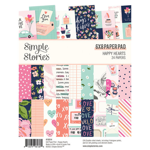 Simple Stories - Happy Hearts Collection - 6 x 8 Paper Pad