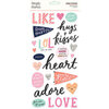 Simple Stories - Happy Hearts Collection - Foam Stickers