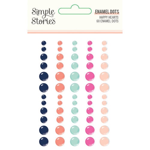 Simple Stories - Happy Hearts Collection - Enamel Dots