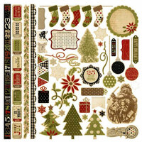 Memory Works - Simple Stories - 25 Days of Christmas Collection - 12 x 12 Cardstock Stickers - Fundamentals