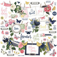 Simple Stories - Simple Vintage Indigo Garden Collection - 12 x 12 Cardstock Stickers - Banners