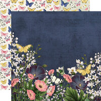 Simple Stories - Simple Vintage Indigo Garden Collection - 12 x 12 Double Sided Paper - Grace and Beauty