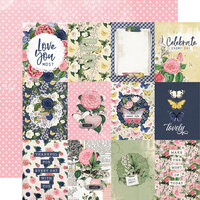 Simple Stories - Simple Vintage Indigo Garden Collection - 12 x 12 Double Sided Paper - 3 x 4 Elements