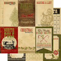 Memory Works - Simple Stories - 25 Days of Christmas Collection - 12 x 12 Double Sided Paper - Vertical Journaling Card Elements