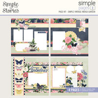 Simple Stories - Simple Pages Collection - Page Kit - Simple Vintage Indigo Garden