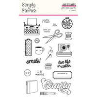 Simple Stories - Let's Get Crafty Collection - Clear Photopolymer Stamps