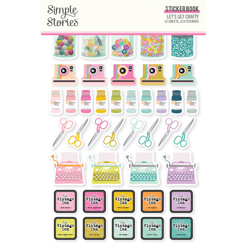 Simple Stories - Let's Get Crafty Collection - Sticker Book