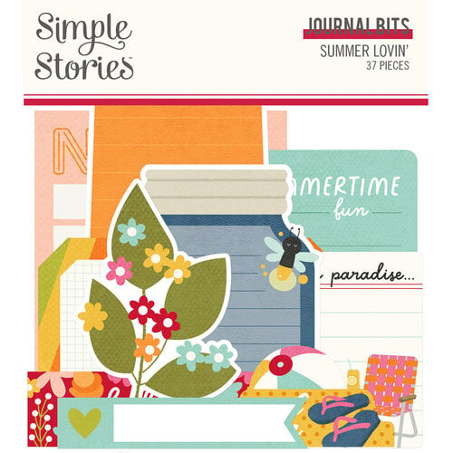 Simple Stories - Summer Lovin' Collection - Ephemera - Journal Bits