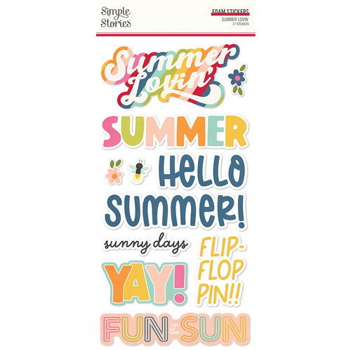 Simple Stories - Summer Lovin' Collection - Foam Stickers