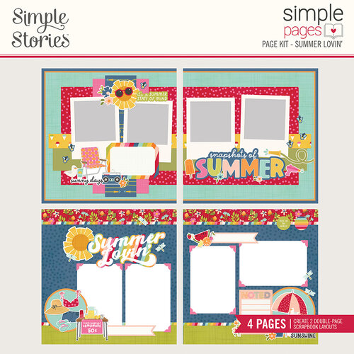 Simple Stories - Simple Pages Collection - Page Kit - Summer Lovin'