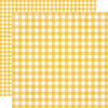Simple Stories - Summer Lovin' Collection - 12 x 12 Double Sided Paper - Yellow Gingham