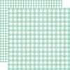 Simple Stories - Summer Lovin' Collection - 12 x 12 Double Sided Paper - Robin's Egg Gingham