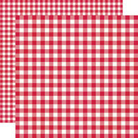 Simple Stories - Summer Lovin' Collection - 12 x 12 Double Sided Paper - Red Gingham