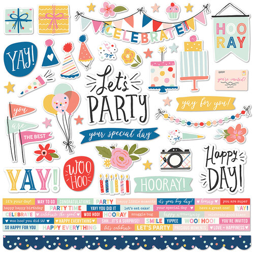 Simple Stories - Celebrate Collection - 12 x 12 Cardstock Stickers