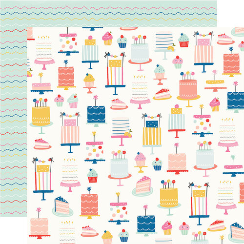 Simple Stories - Celebrate Collection - 12 x 12 Double Sided Paper - All the Cake