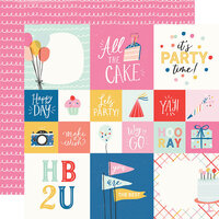 Simple Stories - Celebrate Collection - 12 x 12 Double Sided Paper - 2 x 2 and 4 x 4 Elements