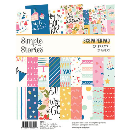 Simple Stories - Celebrate Collection - 6 x 8 Paper Pad