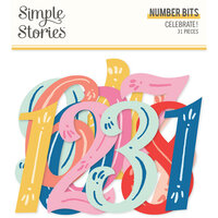 Simple Stories - Celebrate Collection - Ephemera - Number Bits