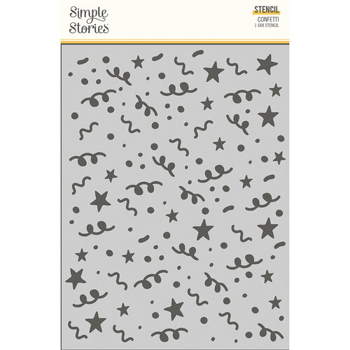 Simple Stories - Celebrate Collection - 6 x 8 Stencil - Confetti
