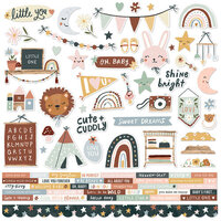 Simple Stories - Boho Baby Collection - 12 x 12 Cardstock Stickers