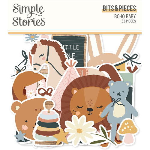 Simple Stories - Boho Baby Collection - Ephemera - Bits and Pieces