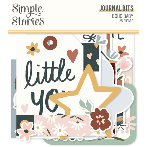 Simple Stories - Boho Baby Collection - Ephemera - Journal Bits