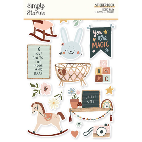 Simple Stories - Boho Baby Collection - Sticker Book