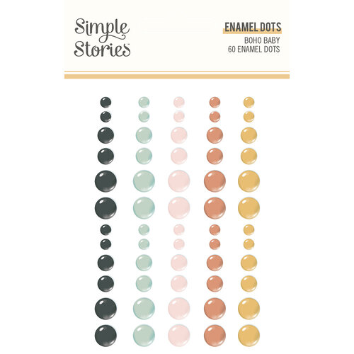 Simple Stories - Boho Baby Collection - Enamel Dots