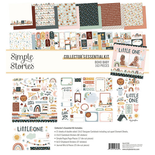 Simple Stories - Boho Baby Collection - 12 x 12 Collector's Essential Kit