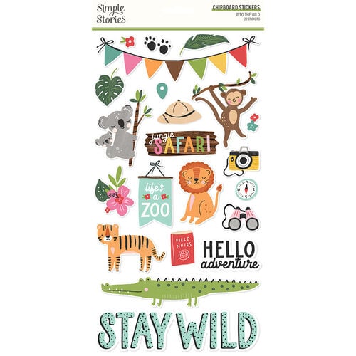 Simple Stories - Into The Wild Collection - 6 x 12 Chipboard Stickers