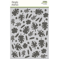 Simple Stories - Into The Wild Collection - 6 x 8 Stencil - Jungle Leaves