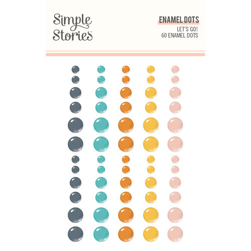 Let's Go!  Enamel Dots