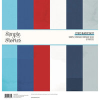 Simple Stories - Simple Vintage Vintage Seas Collection - 12 x 12 Basics Kit
