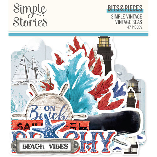 Simple Stories - Simple Vintage Vintage Seas Collection - Ephemera - Bits and Pieces