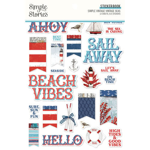 Simple Vintage Seas Sticker Book - Simple Stories