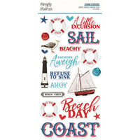 Simple Stories - Simple Vintage Vintage Seas Collection - Foam Stickers