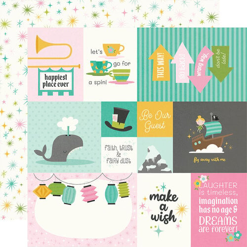 Simple Stories - Say Cheese Fantasy At the Park Collection - 12 x 12 Double Sided Paper - Elements 2
