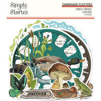 Simple Stories - Simple Vintage Lakeside Collection - Chipboard Clusters