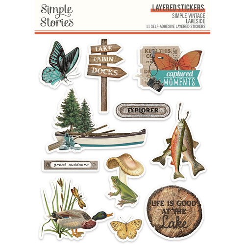 Simple Stories - Simple Vintage Lakeside Collection - Layered Stickers