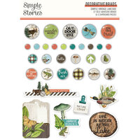 Simple Stories - Simple Vintage Lakeside Collection - Decorative Brads