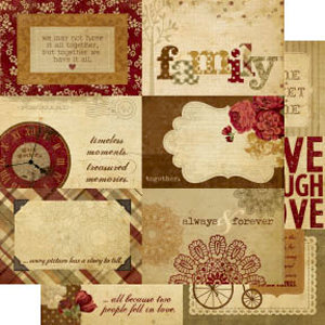 Memory Works - Simple Stories - Generations Collection - 12 x 12 Double Sided Paper - Journaling Card Elements 1