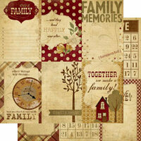 Memory Works - Simple Stories - Generations Collection - 12 x 12 Double Sided Paper - Vertical Journaling Card Elements