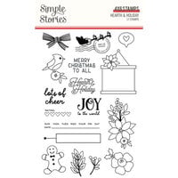 Simple Stories - Hearth and Holiday Collection - Clear Photopolymer Stamps