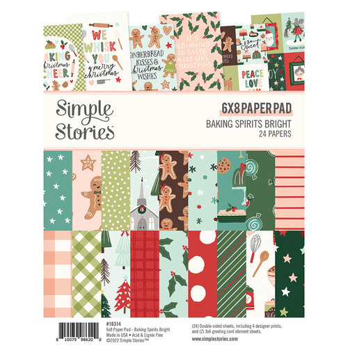 Simple Stories - Baking Spirits Bright Collection - 6 x 8 Paper Pad